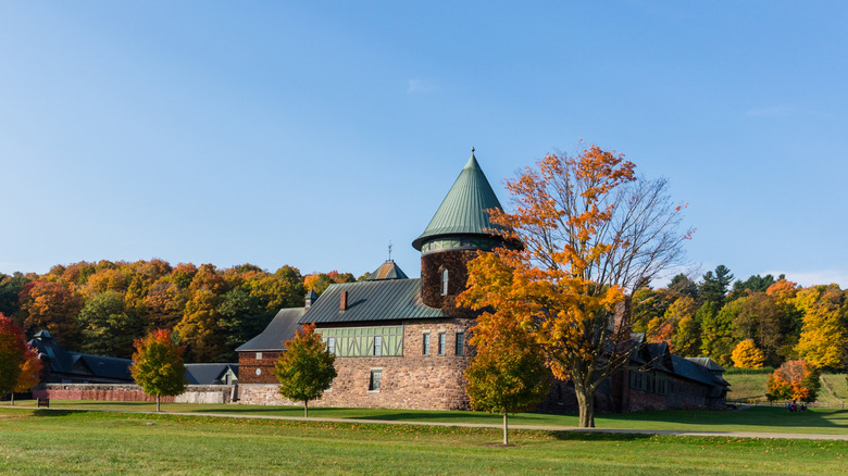 View of Shelburne Farms in the fall