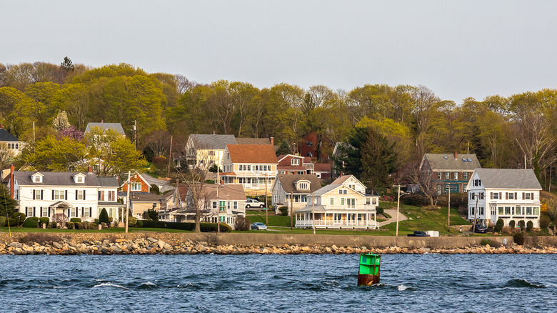 View of Tiverton, Rhode Island, from the water