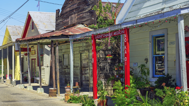Historic street in Locke, Walnut Grove's Chinatown