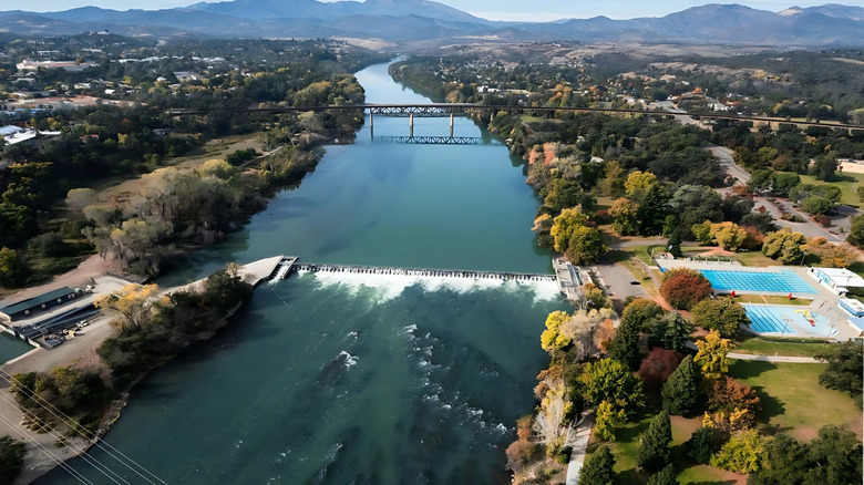 Aerial view of the Sacramento River