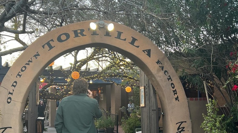 Old Town Tortilla Factory arch in Scottsdale, Arizona