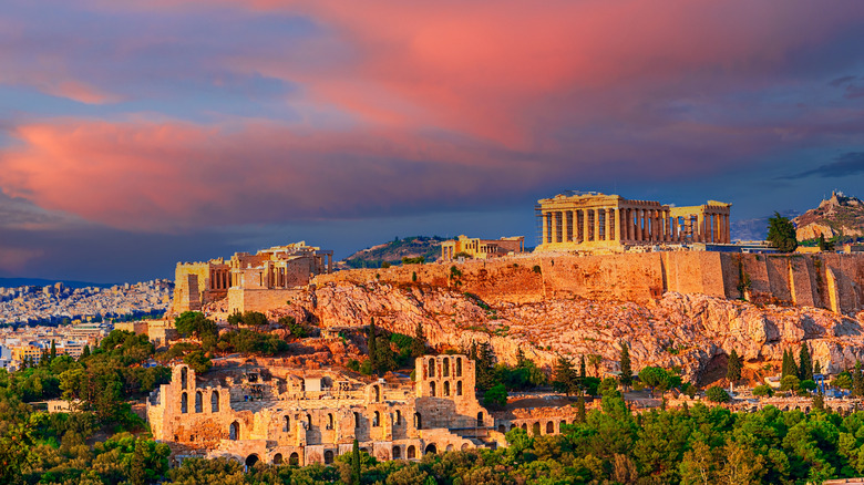 View of the Parthenon in Athens.