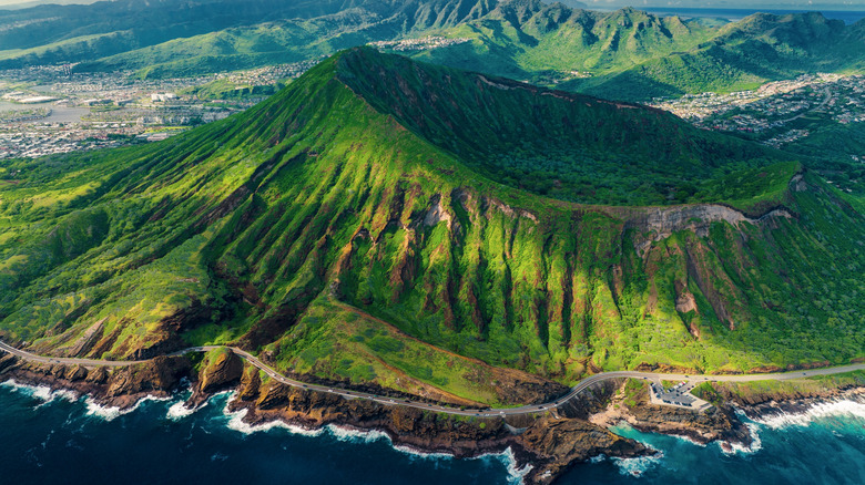 Koko Crater, an extinct volcano near Honolulu, Hawaii