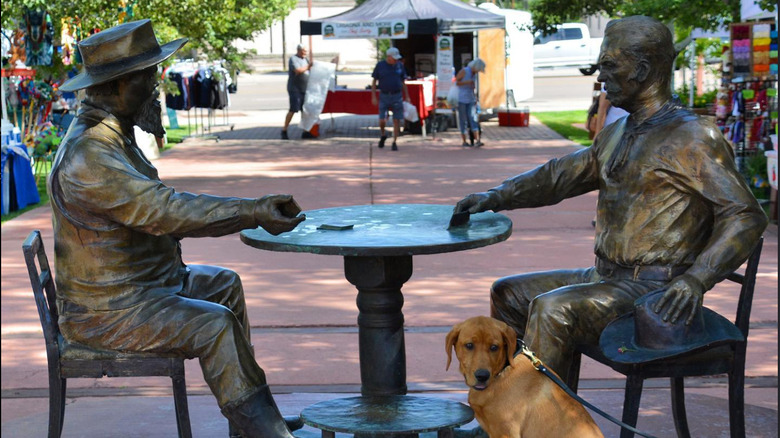 The Card Player Statue in Show Low, AZ