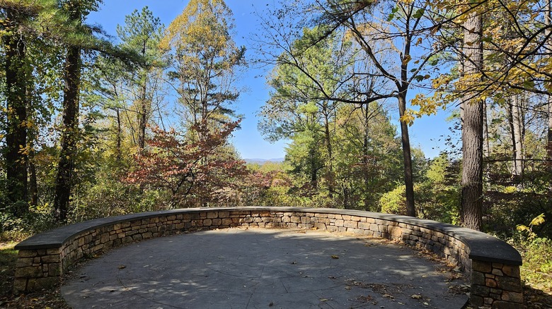 The view looking out over Carter Overlook, a small circular plaza