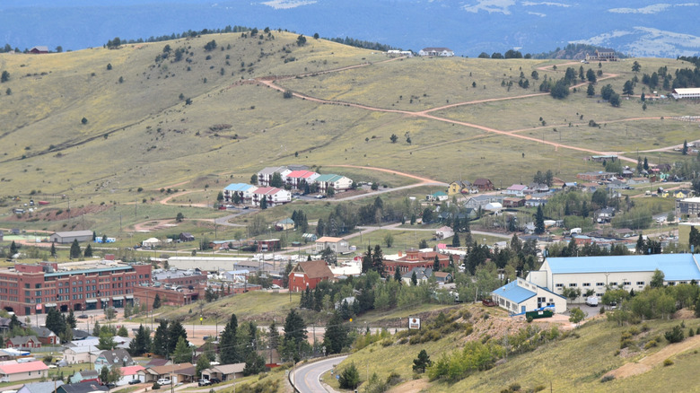Aerial view of Cripple Creek, Colorado