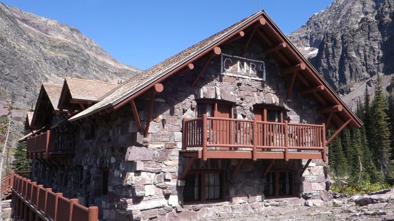 Sperry Chalet in the mountains at Glacier National Park in Montana
