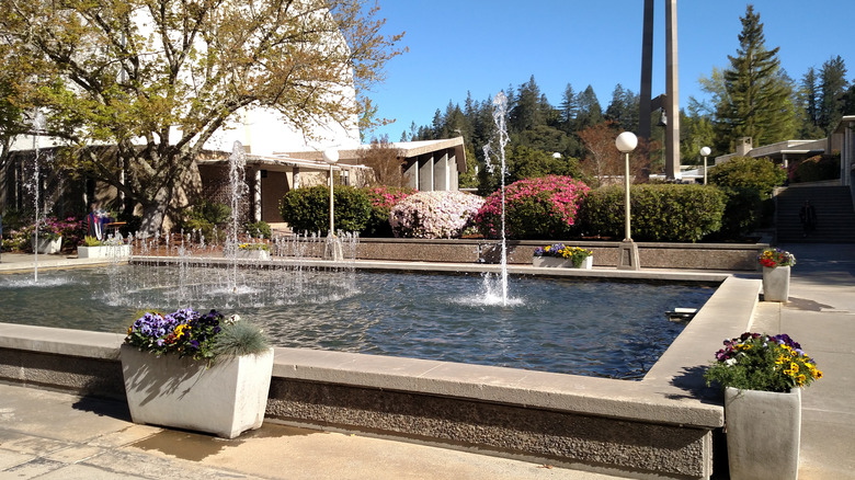 The fountain at Pacific Union College in Angwin, California