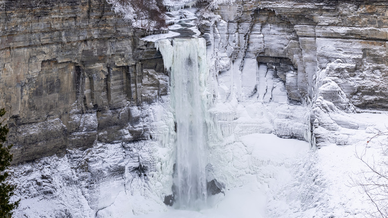 frozen falls at Taughannock Falls