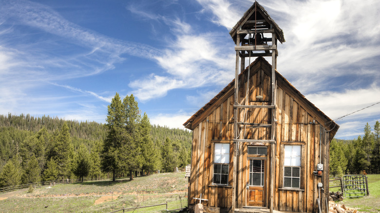 Granite Town Hall in the near-ghost town of Granite, OR