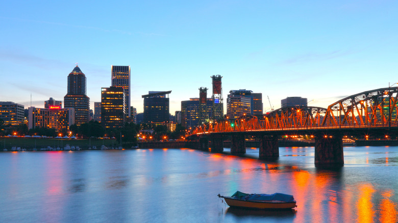 Portland, Oregon at dusk