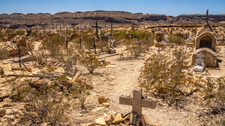 A historic cemetery in Terlingua, Texas