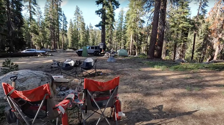 Camp sites at Marmot Rock Campground at Courtright Reservoir
