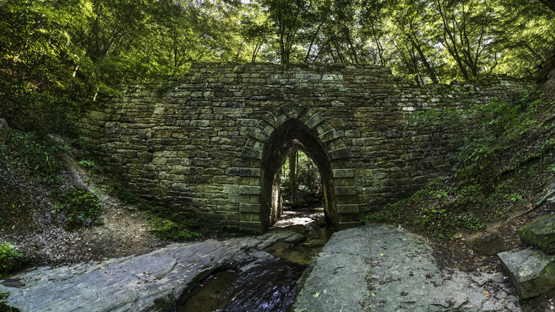 The historic Poinsett Bridge in Landrum, SC