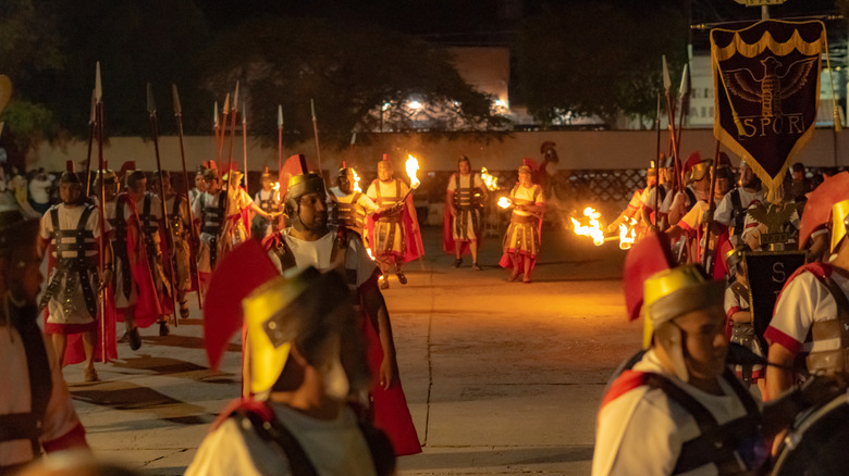 A dramatic Passion of Christ performance in Rincón de Tamayo, Guanajuato