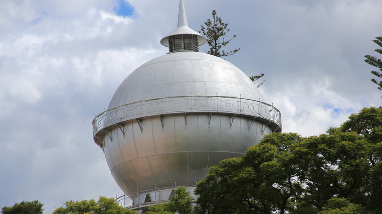 The iconic water tower, Bola de Agua, in Celaya, Mexico