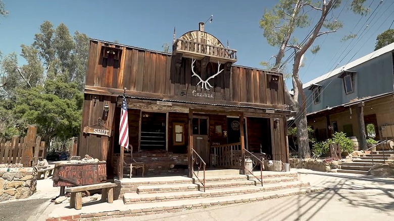 Wild West facade of the Old Place Restaurant in Cornell, California