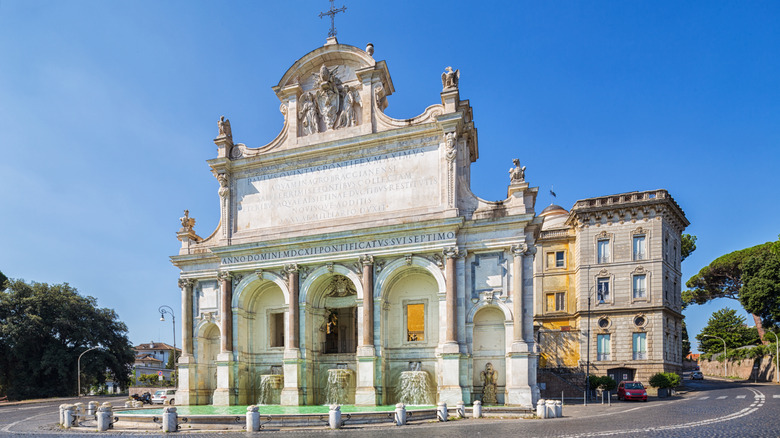 The Fontana Dell'Acqua Paola in Rome on a sunny day