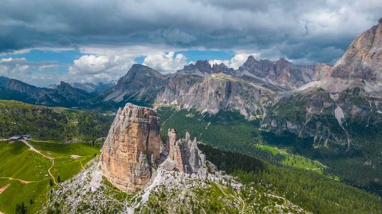 Dolomites along Alta Via 1 hiking route in Northern Italy