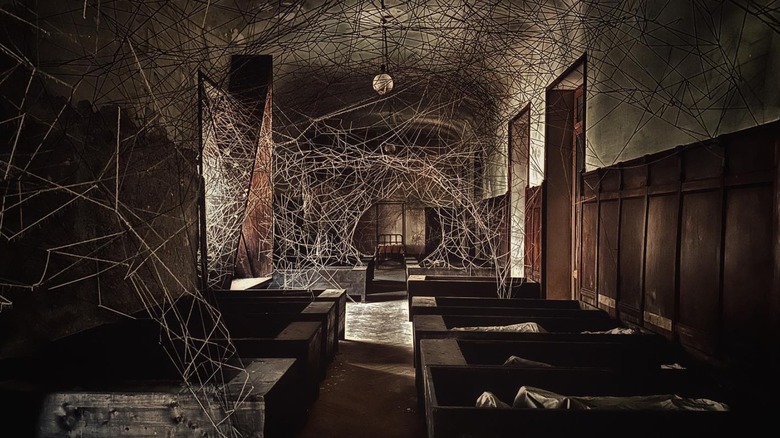 The set of the film "Suspiria," which was shot at the Grand Hotel Campo dei Fiori in Varese, northern Italy