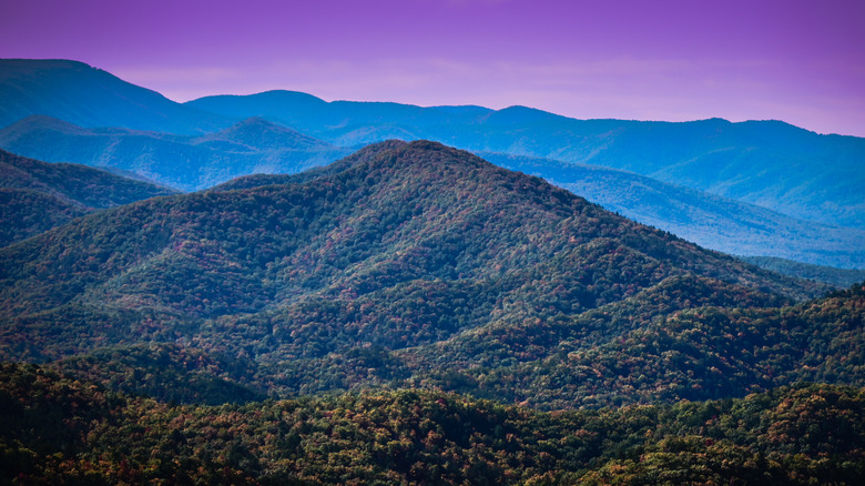 Dusk over the Blue Ridge Mountains