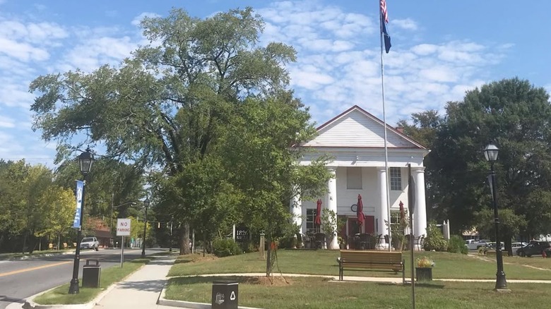 A quaint downtown square