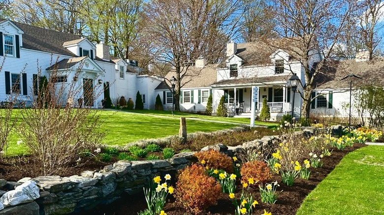 View of The Hermitage Inn in West Dover, Vermont during the day.
