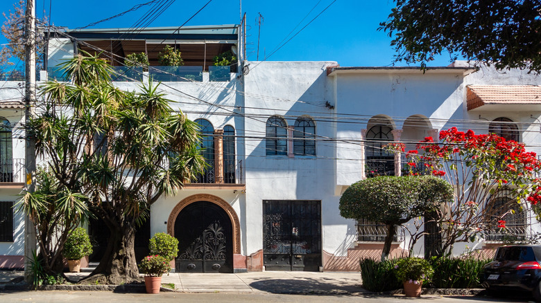 Colorful houses in Condesa, Mexico