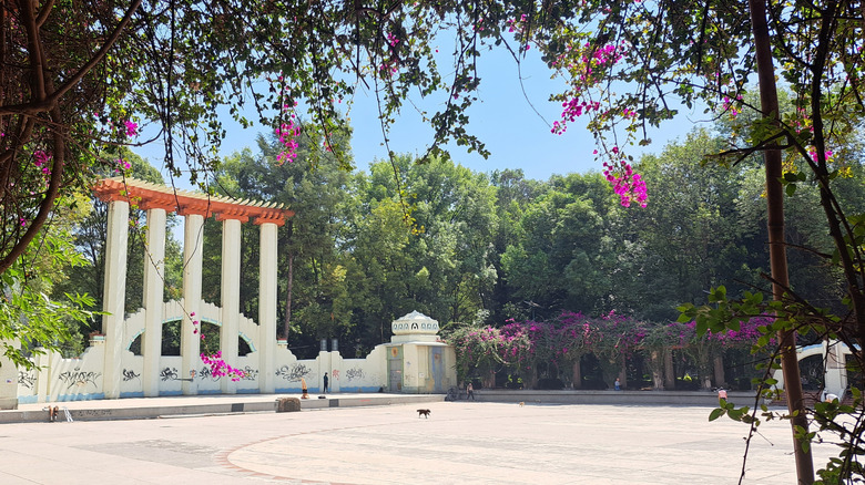 Plaza in Parque Mexico, Condesa