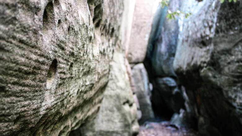 The slot canyon at the Great Channels, VA
