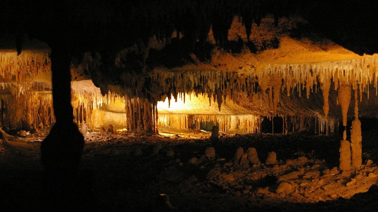 Limestone formations and chambers inside Endless Caverns