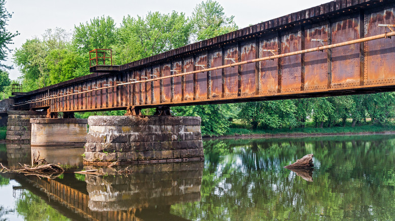 Rusty bridge in St. Marys, WV