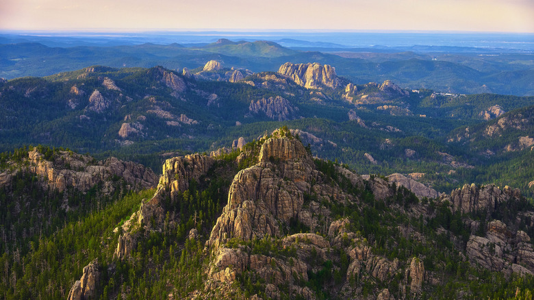 Sunset over the Black Hills in South Dakota