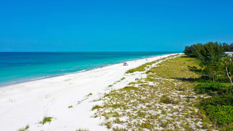 The white sand and turquoise water of Anna Maria Island beaches