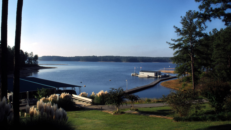 A marina on Lake Thurmond in McCormick, SC