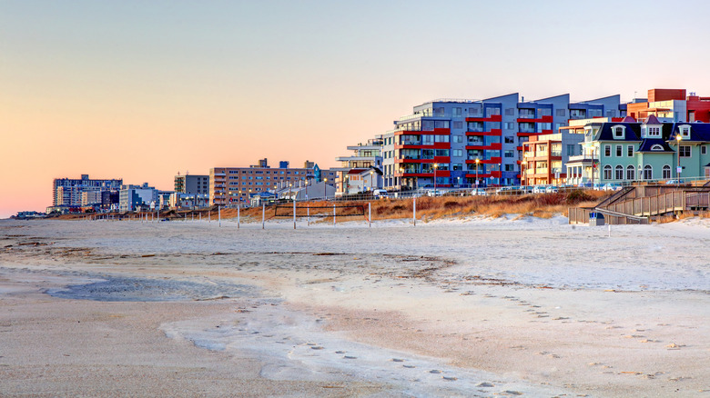 Buildings along beach in Long Branch