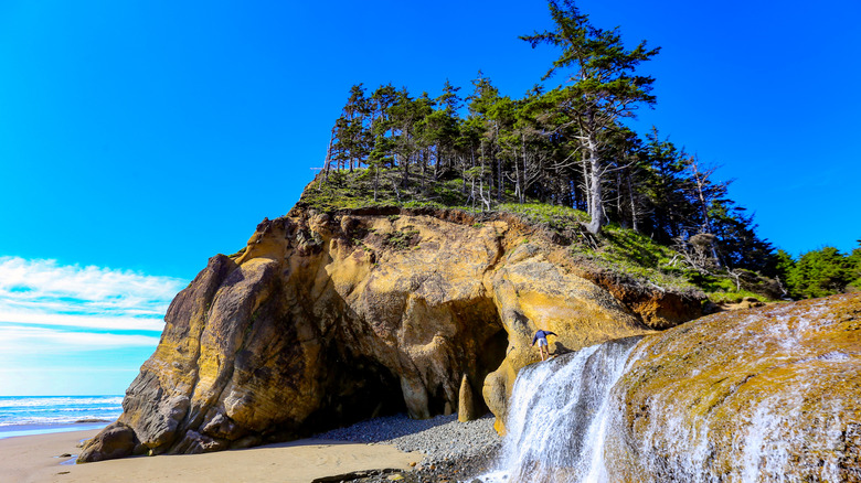 Hug Point Falls in Cannon Beach