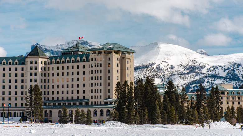 The Fairmont Chateau Lake Louise in winter.