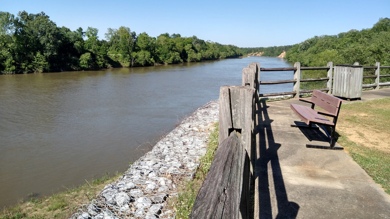 Riverside overlook at Moundville Archaeological Park