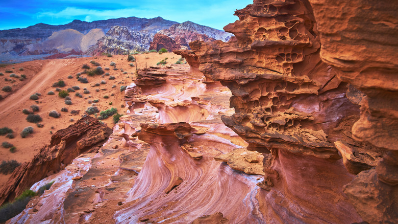 Red sandstone rocks in Little Finland, Nevada