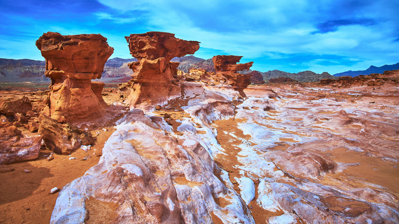 Unusual sandstone rock formations in Little Finland, Nevada