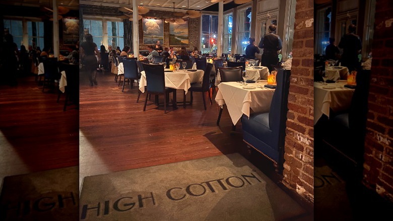 Elegant tables await guests at the High Cotton restaurant in Charleston, South Carolina