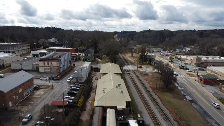Aerial view of Hogansville, Georgia