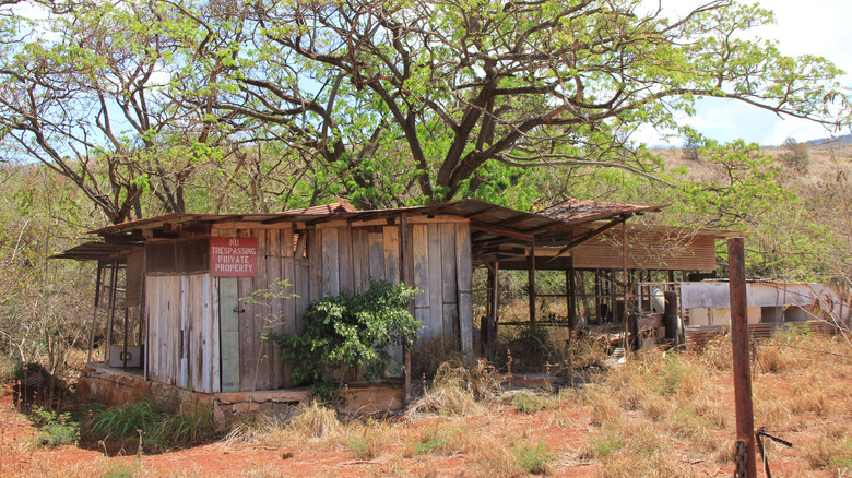 Old building at Honouliuli National Historic Site on Oahu