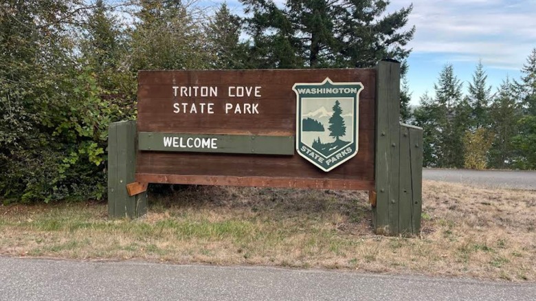Sign for Triton Cove State Park