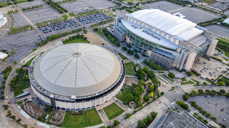 Aerial shot of the Astrodome