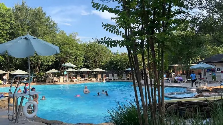 Outdoor pool area at Houstonian