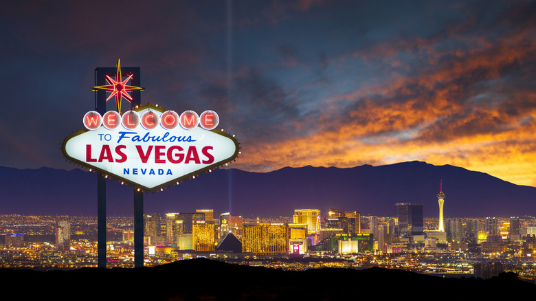 Las Vegas city skyline, Nevada