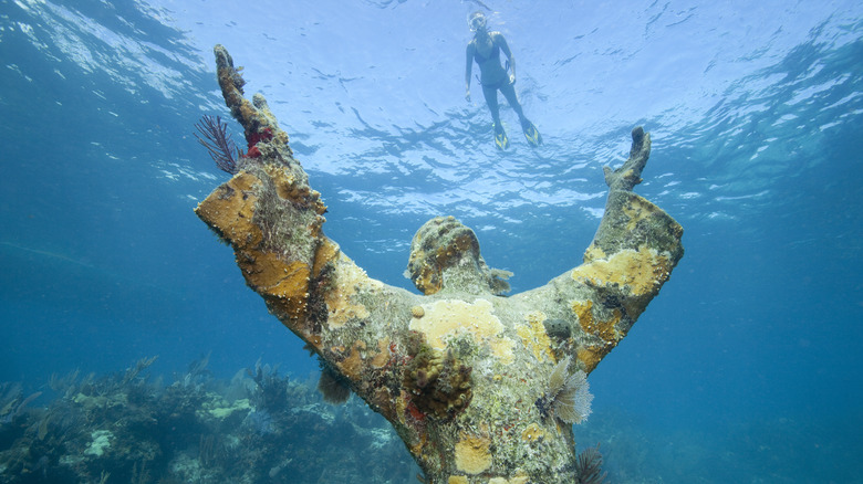 A traveler snorkeling in Key Largo