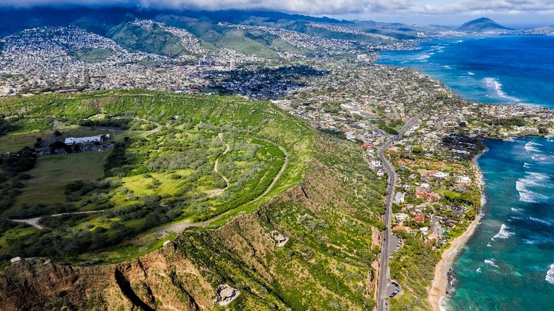 Aerial view of Waikiki